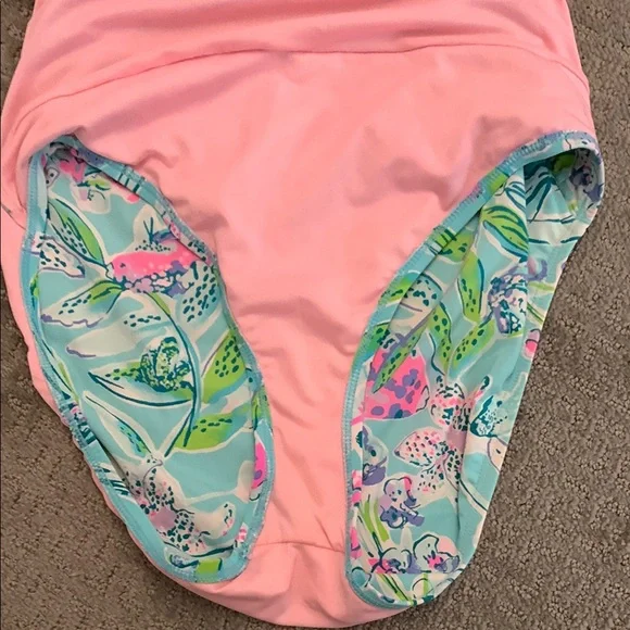 Lilly Pulitzer Blue and Pink One Piece Swimsuit - Picture 8 of 11